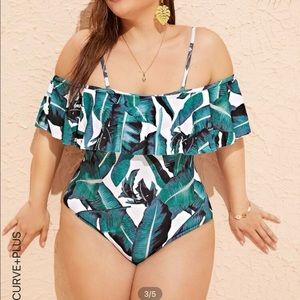 One piece off the shoulder swimsuit